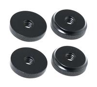 MEETOOT 4PCS 1/4'' Aluminum Alloy Female Thumb Wheel Lock Nut Adapter Hot Shoe Locking Knob Spacer