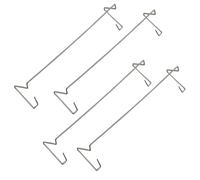 MEETOOT 4PCS 9CM CPU Cooler Computer Motherboard CPU Cooler Fan Buckle Silver Stainless Steel CPU Fan Fixing Clip Suitable for 9CM Fan