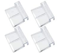 MEETOOT 4pcs Acrylic Fish Tank Bracket - 5mm Aquarium Support Tools, Clear Glass Cover Clip Holder