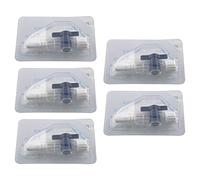 MEETOOT 5pcs Disposable Medical Valve 2-Way Stopcocks with Luer Connections Male Lock for School Projects, Hobbies DIY Experimental Research Projects