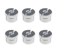 MEETOOT 6 Pack 5/8 Inch Male to 1/4 Inch Female Microphone Thread Adapter for Tripod Mic Stand Microphone Thread Converter Silver