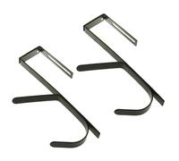 MEETOOT Adjustable Double Hook, Heavy-Duty Partition Wall Hook, Metal Panel Double Hook for 1.35 to 3.5 Inch Thick Wall Panels (2-Pack)