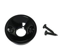 MEETOOT Black Chrome Electric Guitar Jack Guitar Output Socket Plate for 6.35mm Jack Fender Telecasters