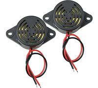 MEETOOT Piezo Electric Tone Buzzer Alarm DC 3-24V 30x15mm High Decibel Continuous Sounder Electronic Buzzer Alarm for Physics Circuits Continuous Sound