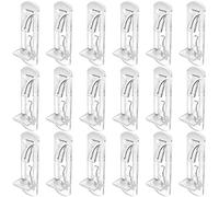 MEETOOT Shelf Support Peg 35PCS 5x20-18mm Clear Plastic Cabinet Shelf Pins Self-Locking Bracket Clip Fits 5mm Diameter Hole and 3/4 Inch Thick Board for Kitchen Cabinet