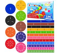 Meetory 134 Pieces Magnetic Fraction Tiles Circles, Fraction Parts Math Manipulatives, School Gifts for Preschool Elementary School Educational Resources Education Kit