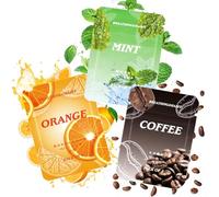 Meetory 3 Pack Breathing Necklace Flavoured Filters, Flavoured Inner Filter Packs for Anxiety Relief Breathing Necklace with Resistance Refils Filter Only (Mint, Coffee, Orange)