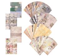 Meetory 400 Sheets Vintage Scrapbook Paper - Vintage Junk Journal Supplies Retro Aesthetic Craft Pack for Scrapbooking, Collage Art, Card Making, Bullet Journaling, Album (10x14 cm)