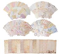 Meetory 430Pcs Scrapbook Supplies Kit - Vintage Scrapbook Paper Junk Journal Scrapbooking Supplies Mixed Media Collage Paper for Card Making, Bullet Journal, Planner, DIY Crafting Gifts