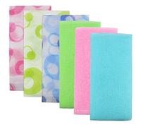 Meetory 6 Pieces Exfoliating Bath Cloth Towel, 35 inches (90cm) Beauty Skin Bath Wash Cloth Towel Massage Bath Cloth for Women and Men
