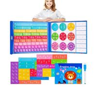 Meetory Magnetic Fraction Book, Magnetic Math Manipulatives Fractions Resources for Fraction Educational Puzzle for Preschool Elementary School Educational Resources