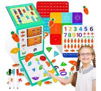 Meetory Magnetic Fraction Puzzle, Montessori Magnetic Book Fraction Puzzle for Science Educational Maths Learning Manipulatives Game for Elementary School Early Math Skills