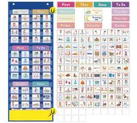 Meetory Magnetic Visual Timetable, 137 PECS Cards Weekly Behaviour Charts for Autism, Now and Next Autism Sensory Weekly Timetable for Home School ADHD ASD