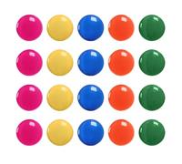 Meetory Whiteboard Magnets, 20X 30 Mm Small Fridge Magnets Strong, Mini Magnetic Counters Magnets Dots, White Board Button Magnets For Whiteboard Notice Board Refrigerator, Five Assorted Colors Random
