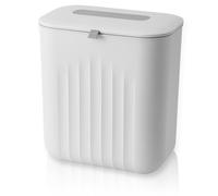 MEETOZ 11 Litre Hanging Trash Bin with Lid,Wall Mounted Kitchen Compost Bin,Kitchen Cabinet Door Under Sink Plastic Garbage Can,for Bathroom, Toilet, Motorhome, Bedroom