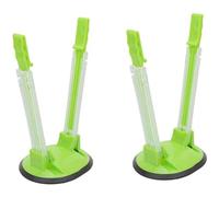 MEETOZ 2 Pack Baggy Rack, Adjustable Hands-Free Sandwich Bag Racks, Food Storage Bag Clamp, Ideal Kitchen Accessories for Fruits Vegetables, Spice (2XGreen)