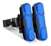 MEETOZ 2 Pcs Bike Tail Light,USB Rechargeable Bicycle Rear Light，360 Degree Rotation Waterproof Bicycle Tail Lamp 4 Modes Cycling Flashing Safety Warning Lamp, for All Bikes (Blue)