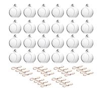 MEETOZ 24 Pcs Hanging Tealight Candle Hoder Glass Globes Terrarium, 2.36 Inches Diameter, Wedding Party Tree Decoration, Globe Ornament for Air Plant (24pcs)