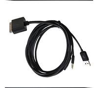 MEETOZ 30 Pin to AUX USB, Dock Connector to 3.5mm Jack Audio AUX-in Car Stereo Auxiliary Cable | Data Sync Transfer & Charging | Compatible for iPod iPhone(Black)