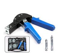 MEETOZ 72pcs Hollow Wall Anchors,Heavy Duty Plasterboard Fixings & Wall Anchor Setting Tool Rivet Gun Set with Carry Case,for Cavity, Drywall & and Wall Mounting Includes Wall Hooks