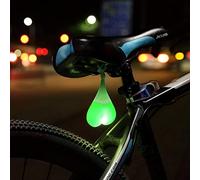 MEETOZ Bike Tail Light Balls,LED Heart Shaped Creative Silicone Light,Bike Waterproof Essential Night Bicycle Seat Back Egg Lamp (Green)