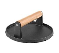 MEETOZ Cast Iron Grill Press, Heavy Duty Multi Functional - Meat Press, Sandwich & Bacon Press - Burger Press Patty Maker for Kitchen - Round
