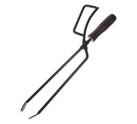 MEETOZ Charcoal Tong - Iron Charcoal Clamp for Wood Stove, Outdoor Fire Pit, Campfire - Black/Iron