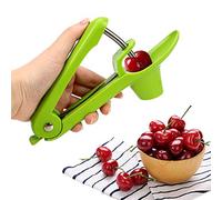 MEETOZ Cherry and Olive Pitter Tool - Kitchen Core Remover With Space-Saving Lock Design for Seed, Pit, Stone - Portable Kitchen Aid (Green)