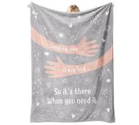 MEETOZ Gifts for Women or Men - Get Well Soon Blanket, Inspirational Blanket for Her Him, Cheer up Hug Healing, Thinking of You Gifts/Encouragement Healing/Inspirational Present (B)