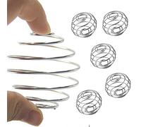 MEETOZ Shaker Balls, 5Pcs Protein Milkshake Whisk, Stainless Steel Spring Ball Mixing Wire Whisk Ball for Shaker,Drinking Bottle Cup