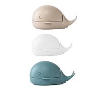 MEETOZ Silicone Washing Brush 3Pcs Creative Little Whale, Fingernail Scrub, Toe Cleaning With Handle Grip for Clothes Shoes Foot Scrubber