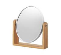 MEETOZ Vanity Makeup Mirror with Natural Bamboo Stand, 8 Inch 1X/3X Tabletop Makeup Mirror (White-oval)