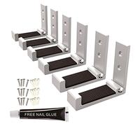 MeetRade Coat Hooks Coat Door Hooks Wall Mounted 6PCS 3 inch Folding Hook for Hanging Towel Bag in Bathroom Kitchen Living Room,Headphone Headset Holder Hanger Mount Screw&Glue on (Silver)