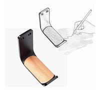 MeetRade Headphone Stand Holder Stick-On Adhesive Hooks Under-Desk Earphone Stand Headset Hanger Mount Aluminum Wallmount Hook Clamp Headphone Desk Hanger (BLACKS)