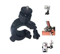 MeetRade Pipe Clamp Mounts Mini Ball Head Hot-Shoe Adapter with 1/4 Threaded Head for Cameras, Music Stands, Microphone Stands, Motorcycles, Bikes,Any Pipe or Bar 17-30MM (Mounts)