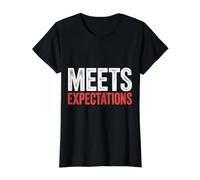 Meets Expectations Dating Sarcasm Subtle Compliment |- Value Graphic T-Shirt, Women, Black, L
