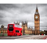 MEETSIOY 7x5ft Big Ben Backdrop, London Landmark for Parties, Weddings, Birthdays, Red Polyester