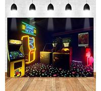 MEETSIOY Esports Game Backdrop for Photography Dynamic Arcade Game Hall Background E-Sports Club Photo Photography Props 7x5ft LSMT973