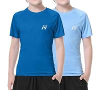 MEETWEE Boy Rash Vest Long Short Sleeve Guard Kids Swimming Shirt Top UPF 50+ UV Sun Protection Quick Drying