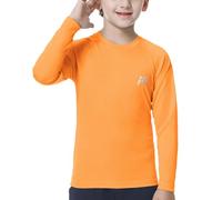 MEETWEE Boys' Rashguard Long Sleeve UV Sun Protection - UPF50+ Children's Swimming Shirt, Quick Dry Swim T-Shirt for Surf Beach Pool