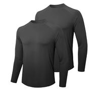 MEETWEE Herren Langarm T-Shirt, Herren Langarm Strickoberteile Feuchtigkeitsableitend Rundhalsshirts Komfort Casual Base Layer Tops