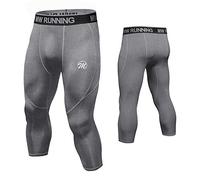 MEETWEE Men’s Compression Leggings 3/4, Running Tights Sports Pants Cool Dry Base Layer Bottom for Workout Training Jogging