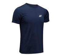 MEETWEE Men’s Sport T-Shirt, Breathable Cool Dry Mesh Base Layer Tops Short Sleeve Running Top Gym Shirt Navy Blue