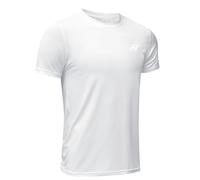 MEETWEE Men’s Sport T-Shirt, Breathable Cool Dry Mesh Base Layer Tops Short Sleeve Running Top Gym Shirt White
