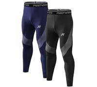 MEETWEE Men’s Thermal Underwear Long Johns, Winter Thermal Leggings Warm Compression Tights Base Layer Bottom Sports Pants Trousers Running Skiing Trainning