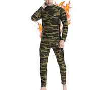 MEETWEE Men’s Thermal Underwear Set, Compression Base Layer Long Johns Long Sleeve Top Shirt Suit for Winter Workout (Camouflage-1, L)