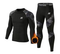 MEETWEE Men’s Thermal Underwear Set, Winter Base Layer Long Sleeve Long Johns Quick Dry Compression Top & Bottom for Sport Skiing Running Hiking