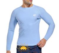 MEETWEE Men Swimming Shirt UV Swim Top Short/Long Sleeve UPF 50+ Rash Guard Vest T-Shirt Sun Protection Surfing Diving