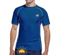 MEETWEE Men Swimming Shirt UV Swim Top Short/Long Sleeve UPF 50+ Rash Guard Vest T-Shirt Sun Protection Surfing Diving