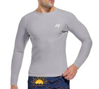 MEETWEE Men Swimming Shirt UV Swim Top Short/Long Sleeve UPF 50+ Rash Guard Vest T-Shirt Sun Protection Surfing Diving